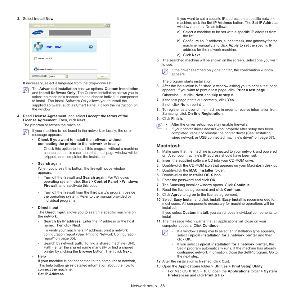 Macintosh | Samsung SCX-4600 Series User Manual | Page 38 / 121