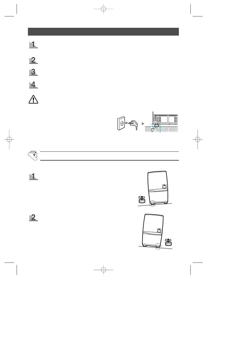 Installing the refrigerator/freezer, Levelling | Samsung SR-L65 EN User Manual | Page 5 / 22