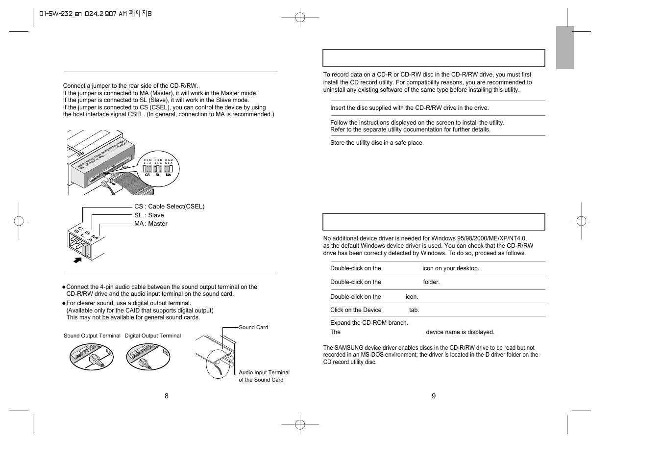 Samsung SW-232 User Manual | Page 5 / 9