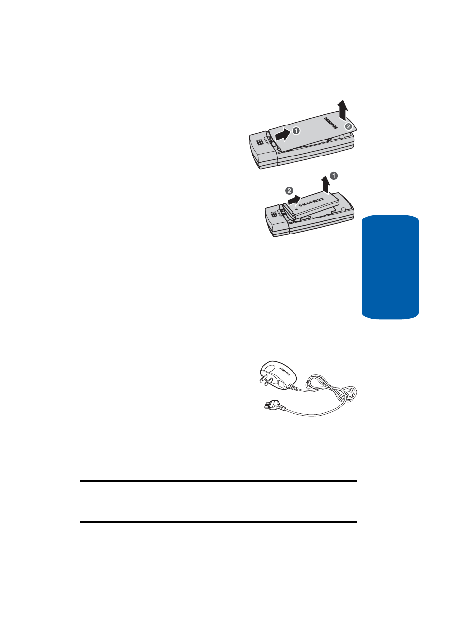 Charging the battery, Use the travel adapter | Samsung SCH-u420 User Manual | Page 13 / 246