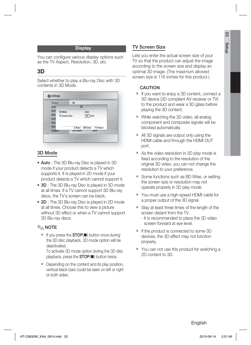 Display | Samsung AH68-02279Y User Manual | Page 33 / 74