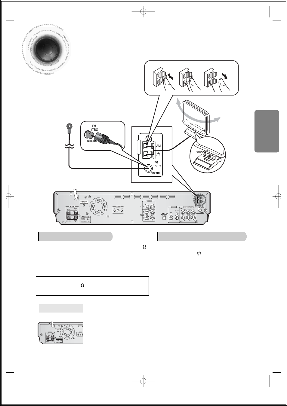 Connecting the fm and am antennas | Samsung HT-DS690 User Manual | Page 23 / 82