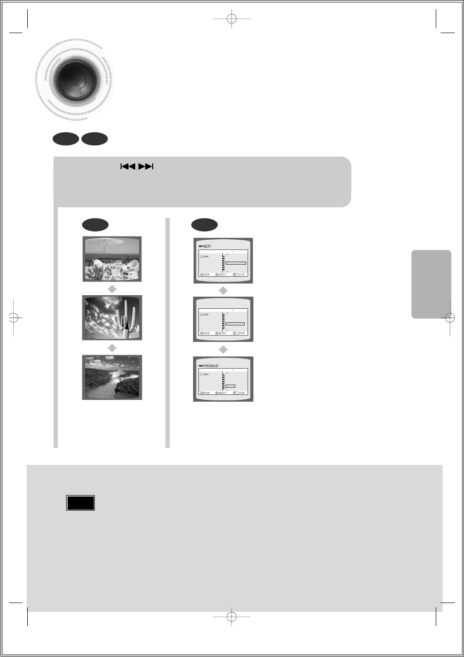 Skipping scenes/songs, Skipping scenes/songs 32, Briefly press | Opera tion | Samsung HT-DS690 User Manual | Page 33 / 82