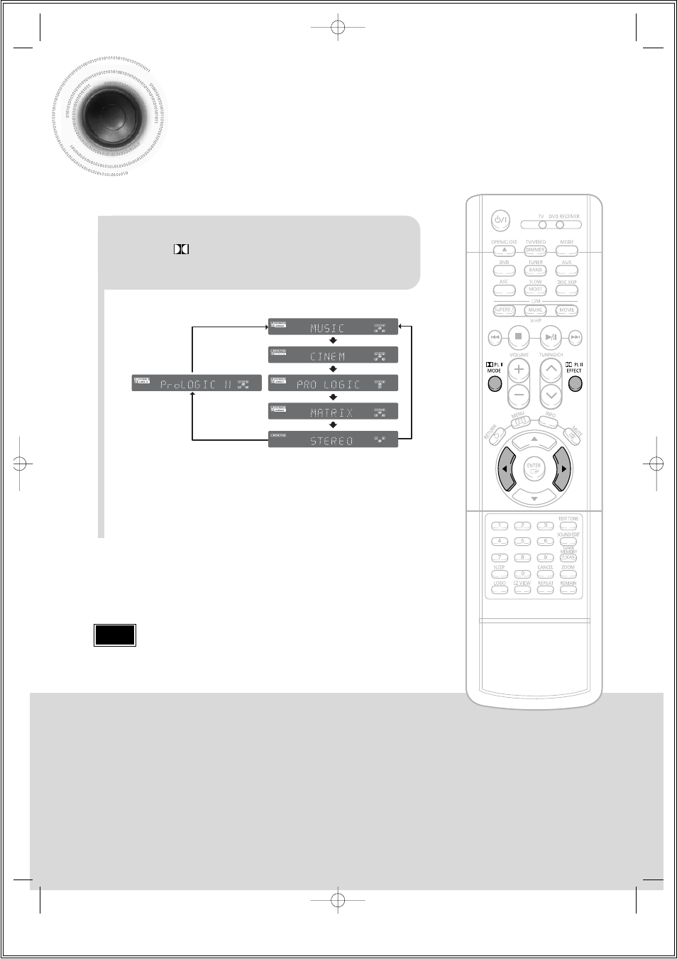 Dolby pro logic ii mode, 67 dolby pro logic ii mode | Samsung HT-DS690 User Manual | Page 68 / 82