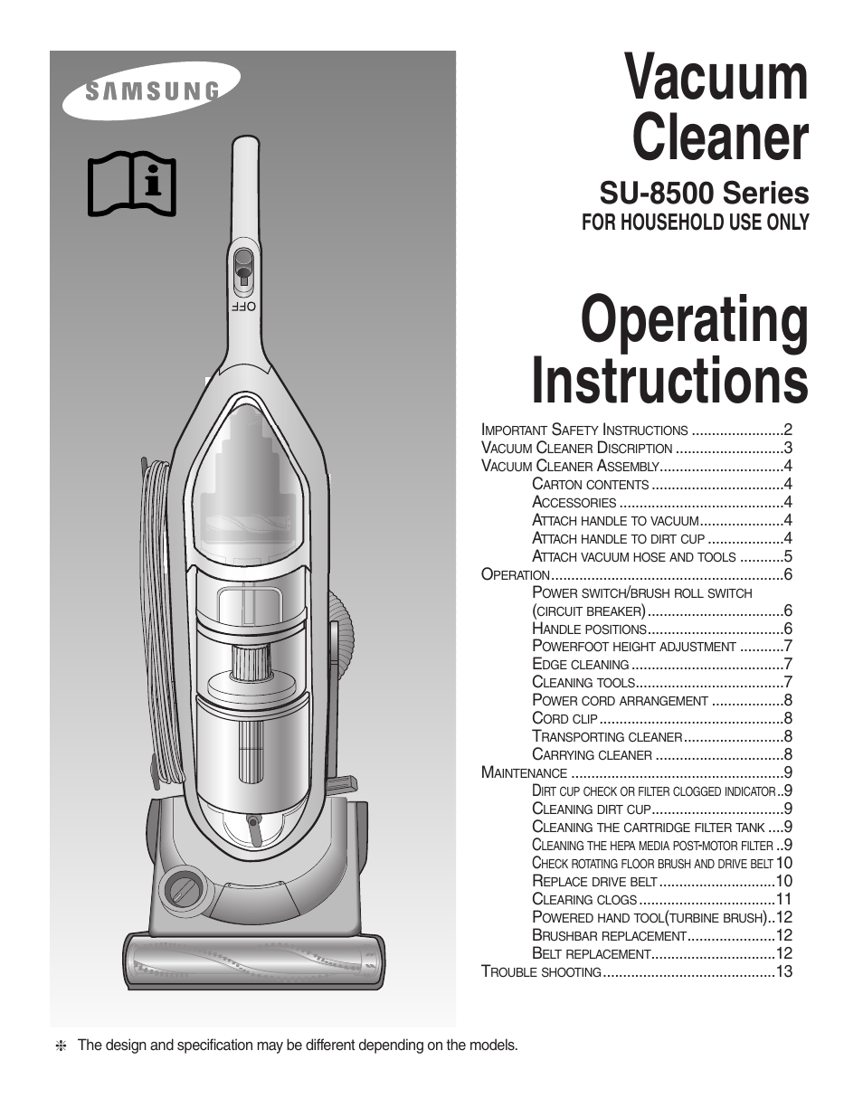 Samsung SU-8500 User Manual | 14 pages