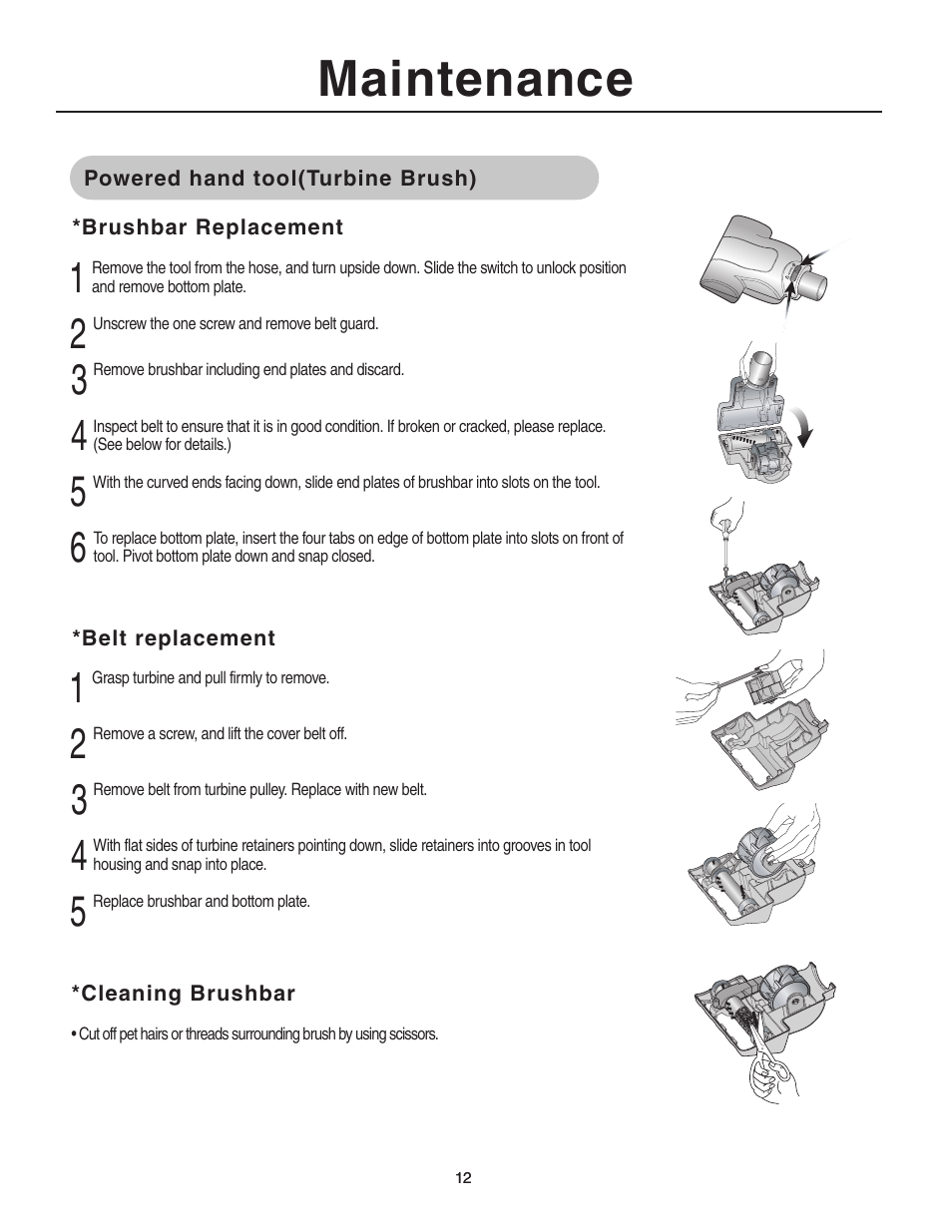 Maintenance | Samsung SU-8500 User Manual | Page 12 / 14