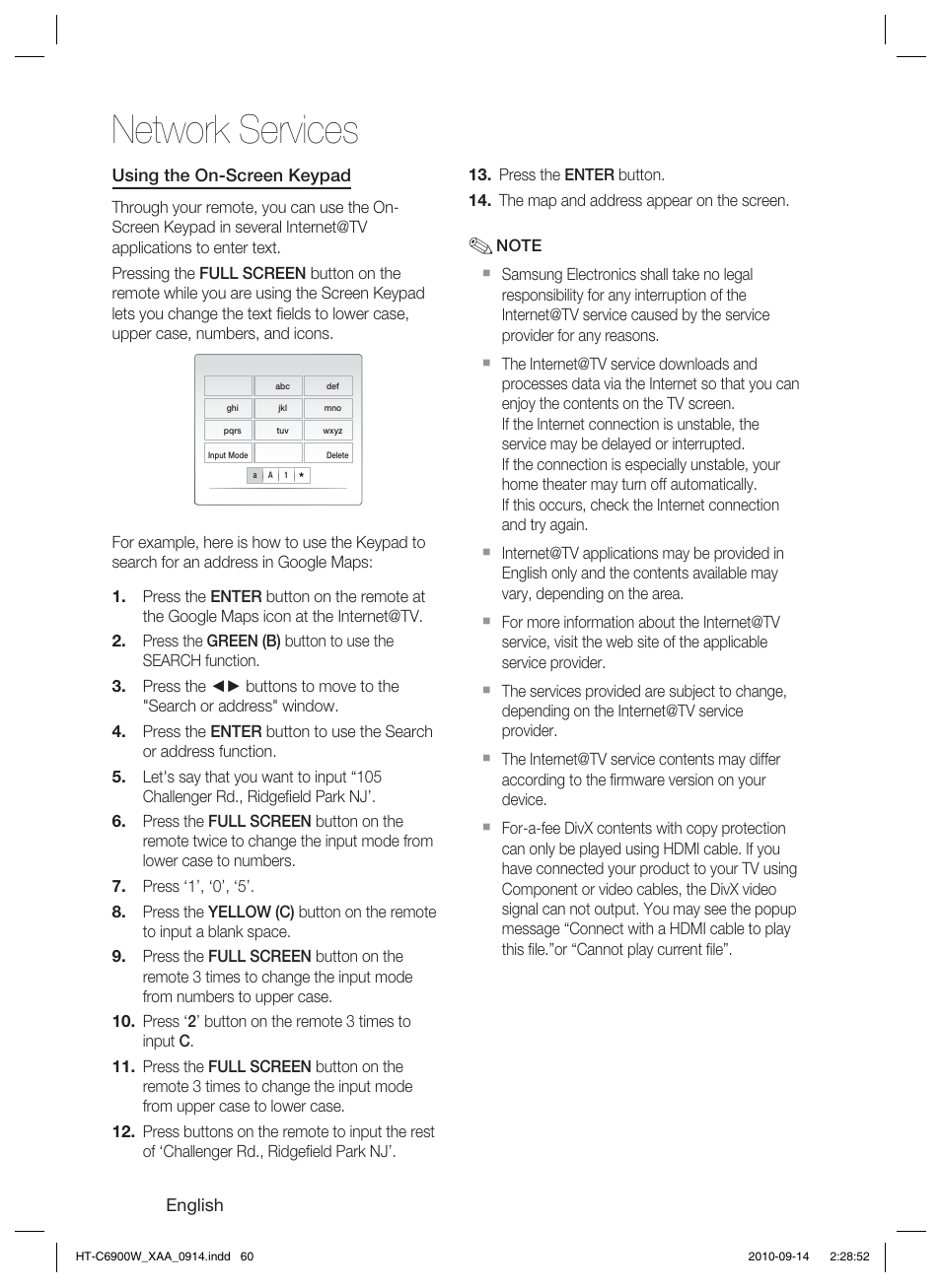 Network services | Samsung AH68-02279R User Manual | Page 60 / 73