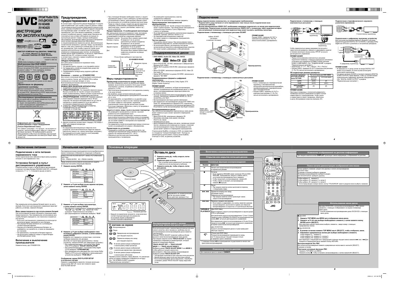 JVC XV-N342 User Manual | 2 pages