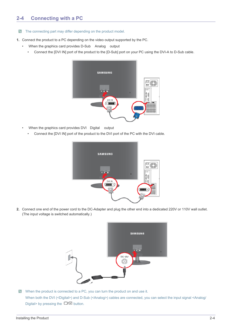 4 connecting with a pc, Connecting with a pc -4 | Samsung XL2270 User Manual | Page 15 / 43