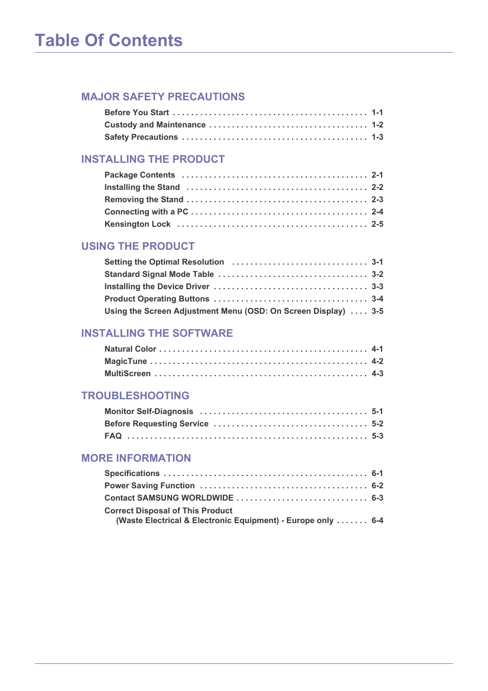 Samsung XL2270 User Manual | Page 2 / 43