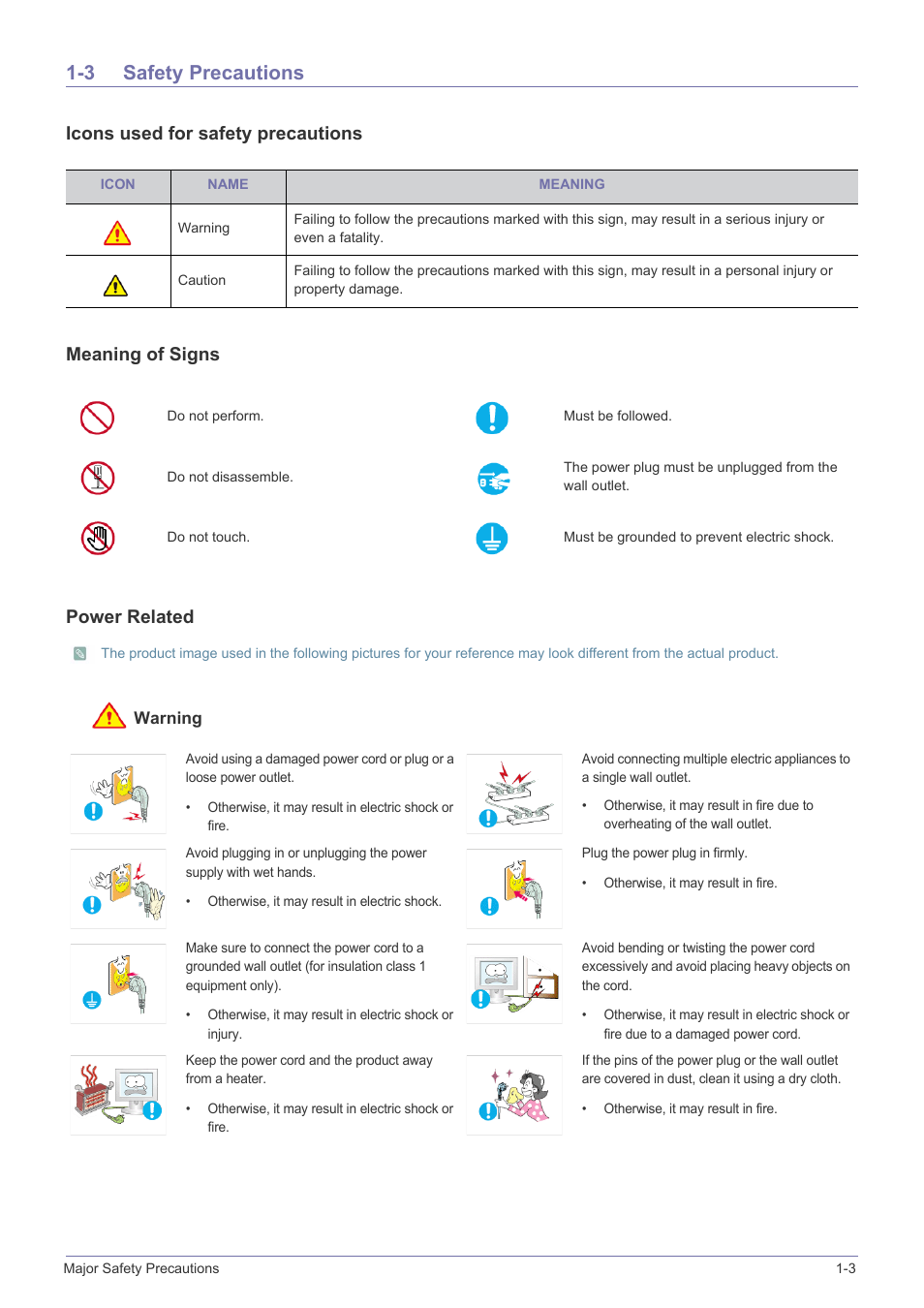 3 safety precautions, Safety precautions -3 | Samsung XL2270 User Manual | Page 5 / 43