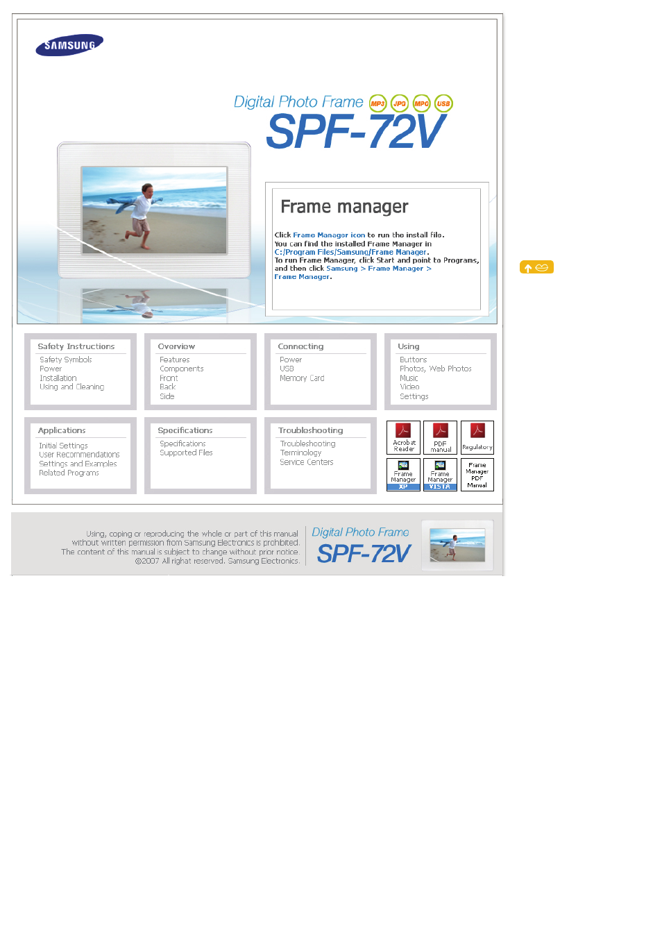 Samsung spf-72v User Manual | 38 pages