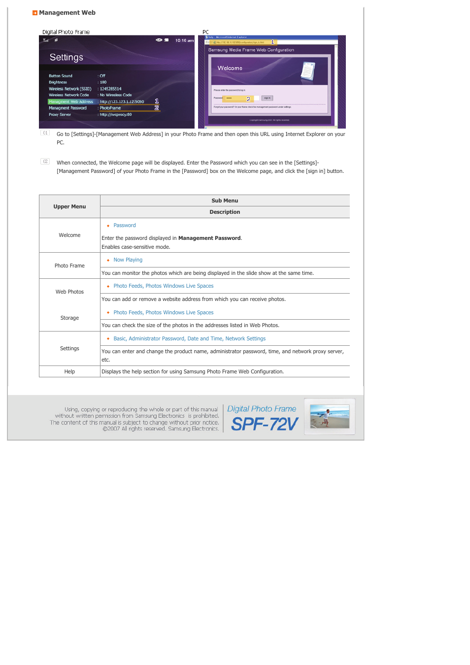 Applications | Samsung spf-72v User Manual | Page 20 / 38