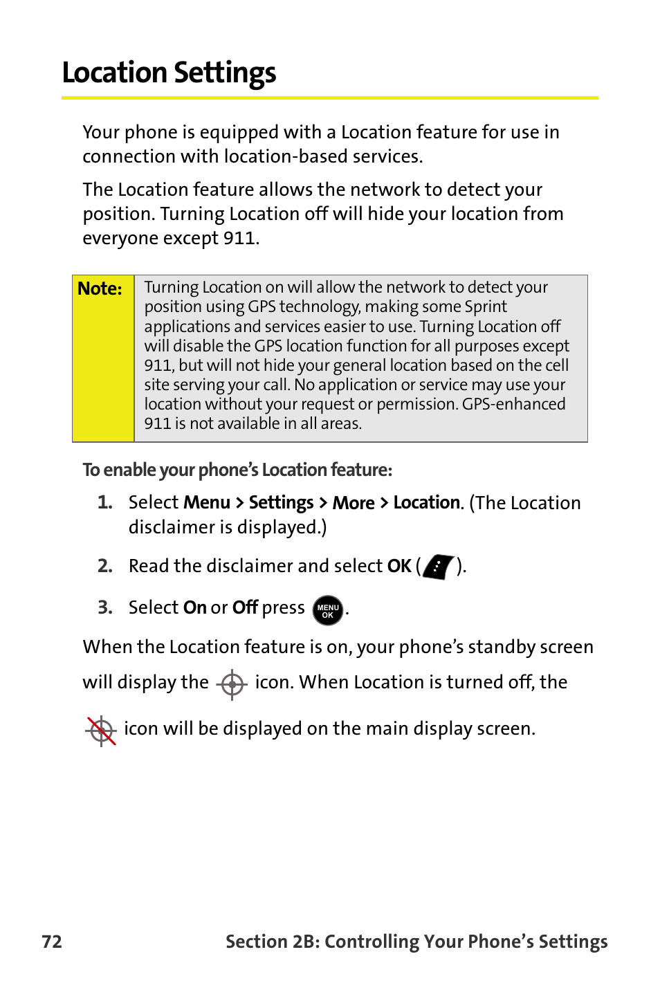 Location settings | Samsung M510 User Manual | Page 102 / 291