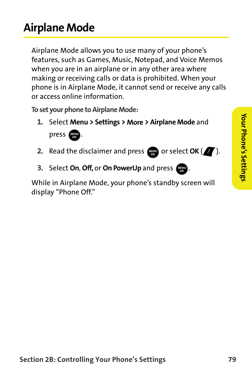 Airplane mode | Samsung M510 User Manual | Page 109 / 291