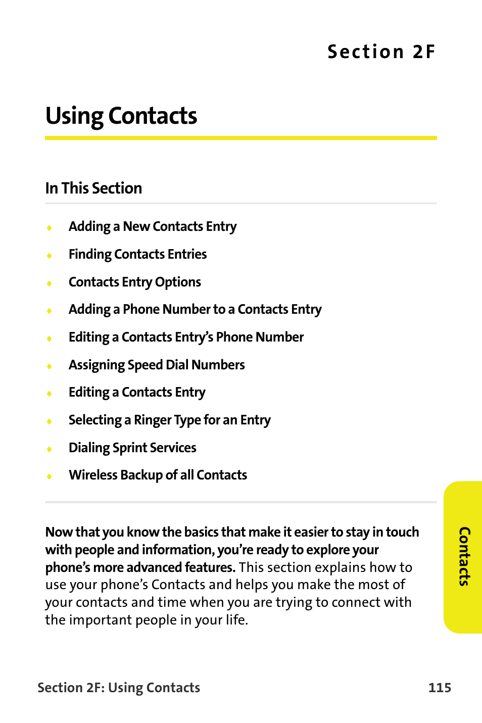 Using contacts, 2f. using contacts, Co n ta ct s | Samsung M510 User Manual | Page 145 / 291