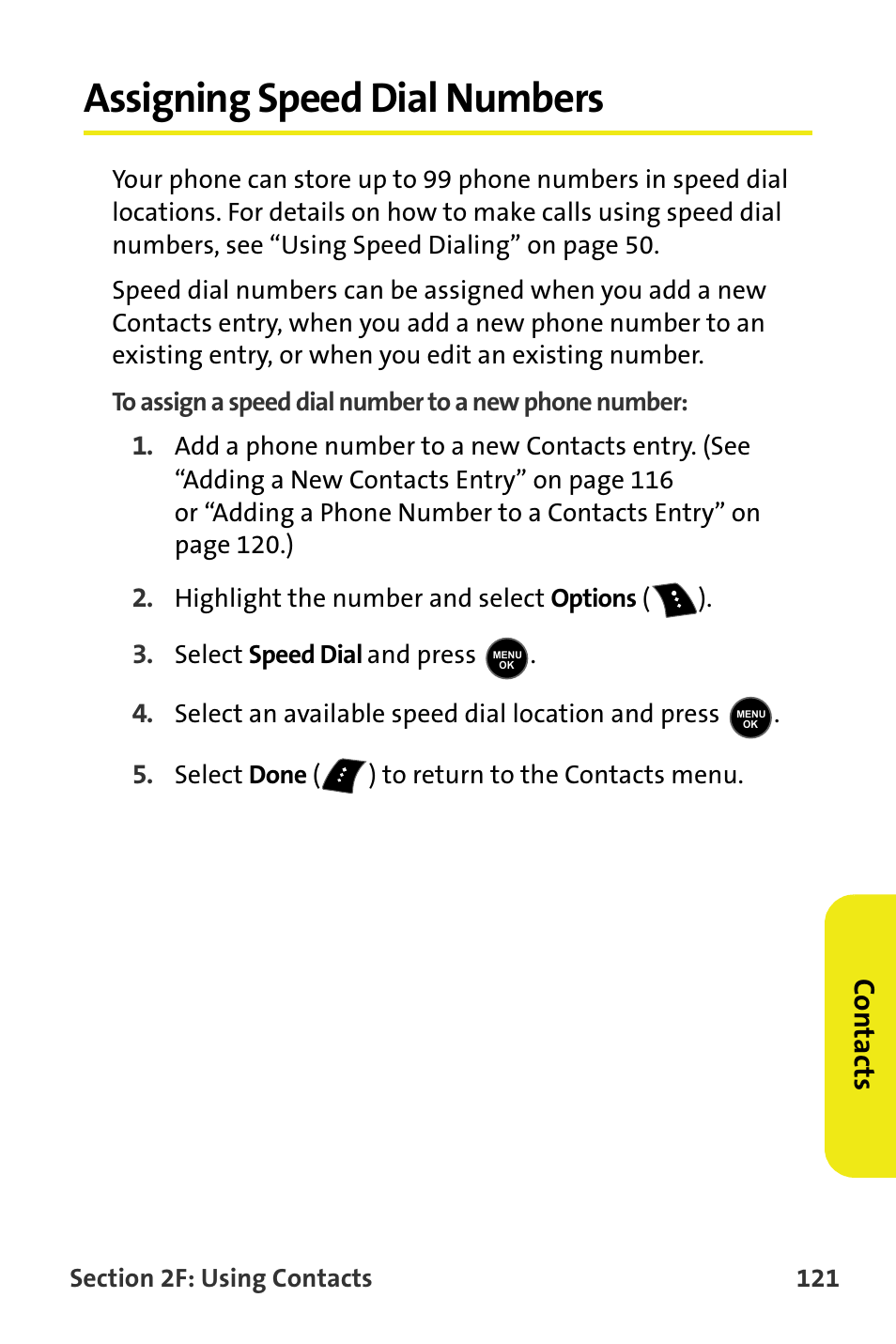 Assigning speed dial numbers, Co n ta ct s | Samsung M510 User Manual | Page 151 / 291