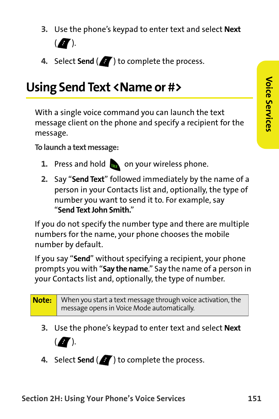 Using send text <name or | Samsung M510 User Manual | Page 181 / 291