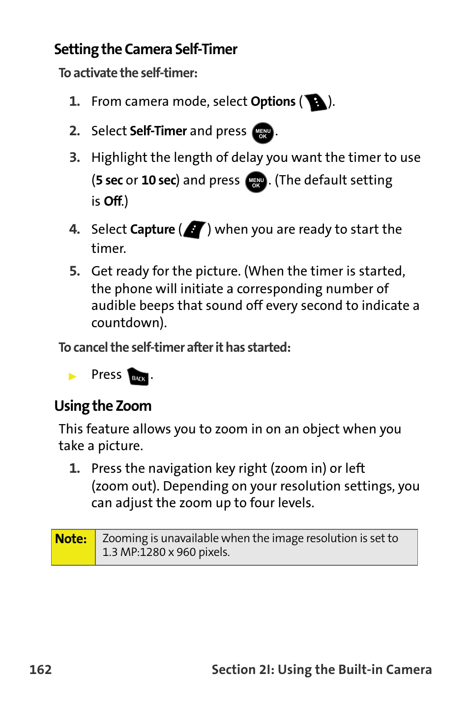 Setting the camera self-timer, Using the zoom | Samsung M510 User Manual | Page 192 / 291