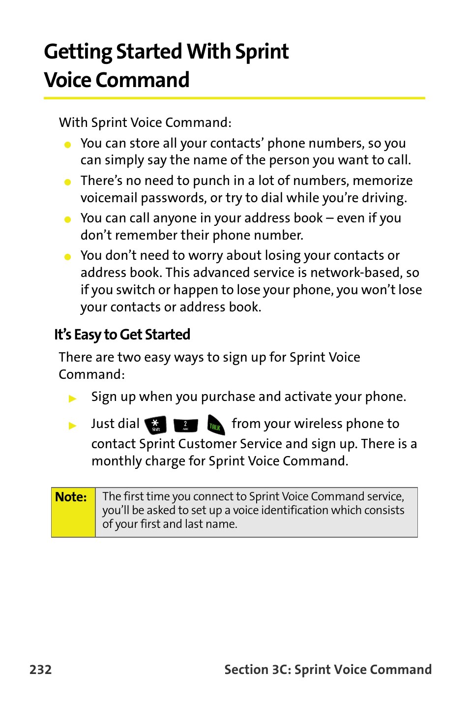 Getting started with sprint voice command, It’s easy to get started | Samsung M510 User Manual | Page 262 / 291