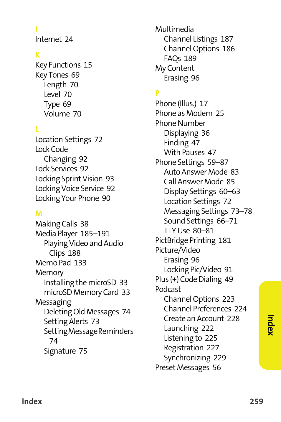 Samsung M510 User Manual | Page 289 / 291