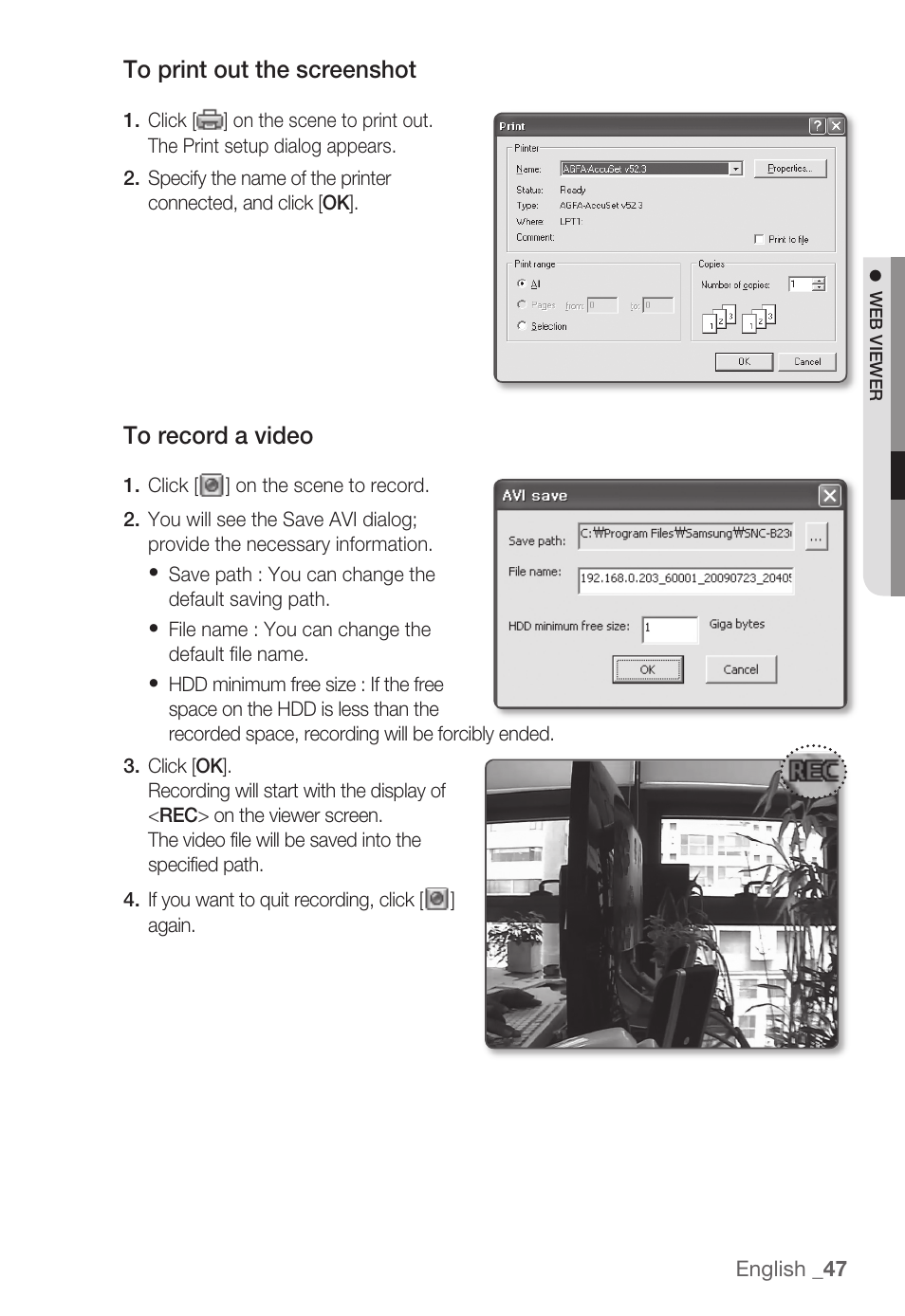 Samsung SNC-B2335P User Manual | Page 47 / 111