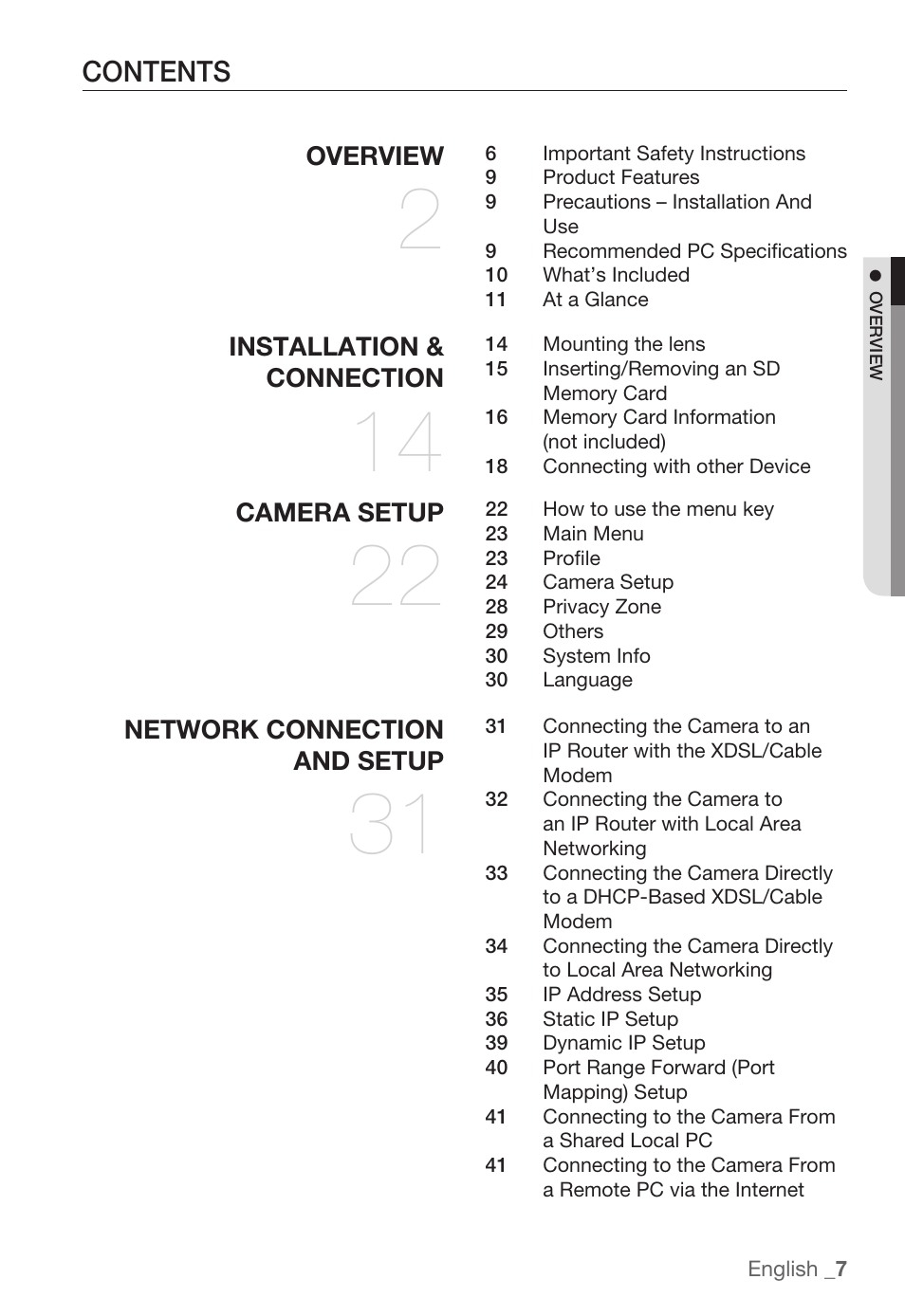 Samsung SNC-B2335P User Manual | Page 7 / 111