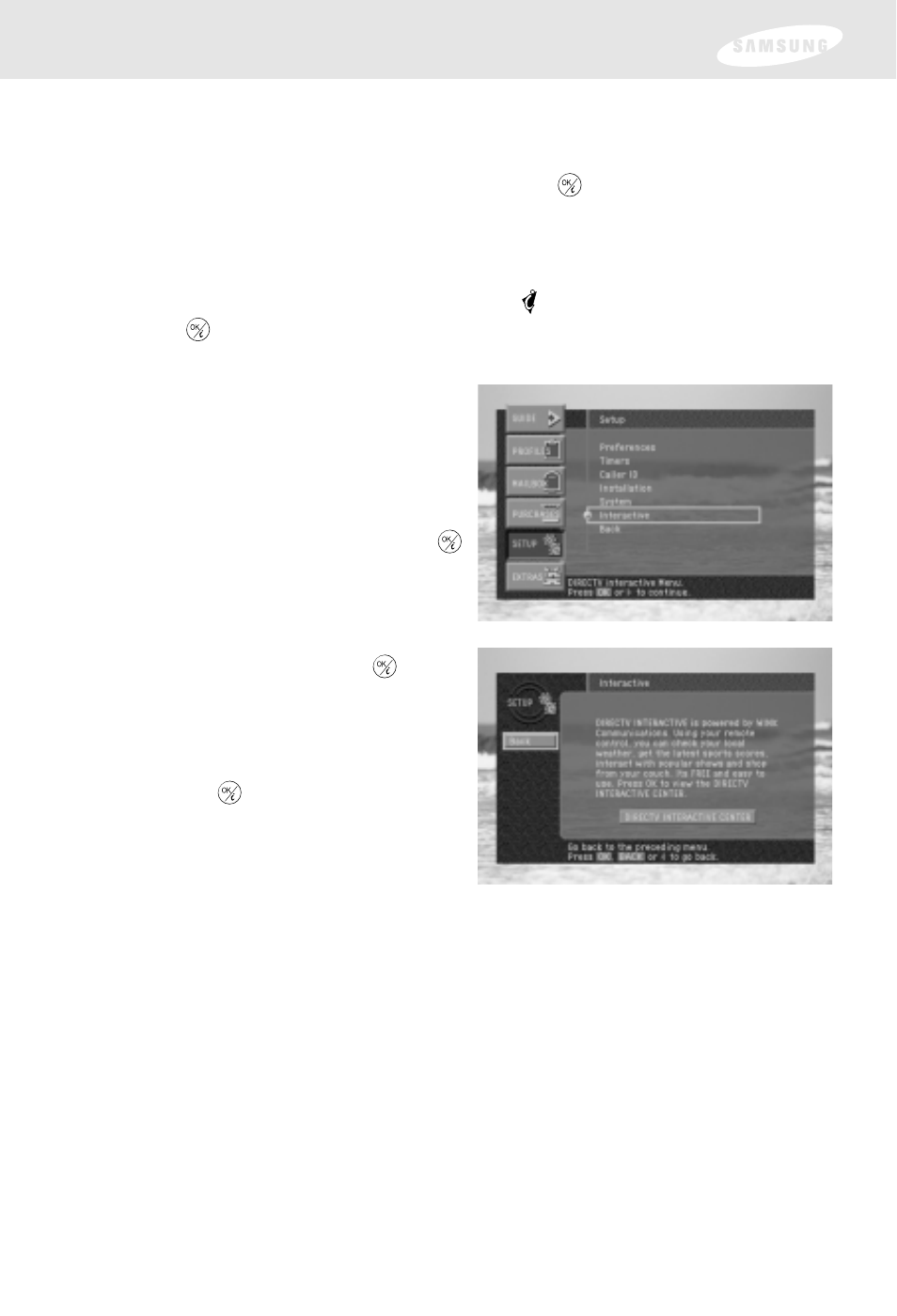 Interactive | Samsung SIR-S300W User Manual | Page 110 / 126