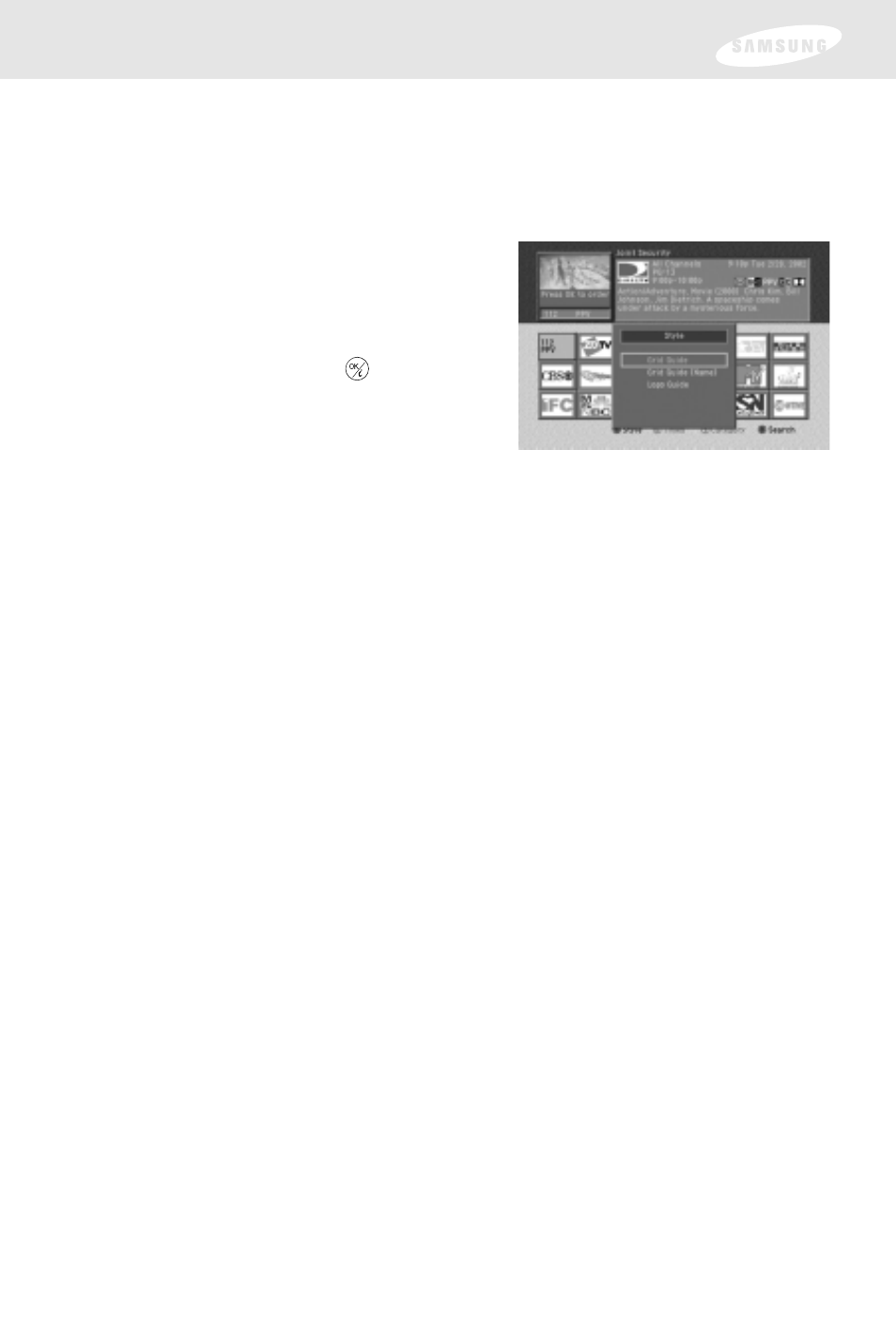 Chapter 3: watching tv, Searching for programs in the guide | Samsung SIR-S300W User Manual | Page 61 / 126