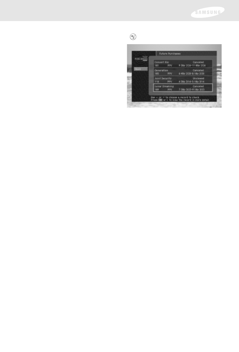 Chapter 3: watching tv | Samsung SIR-S300W User Manual | Page 69 / 126