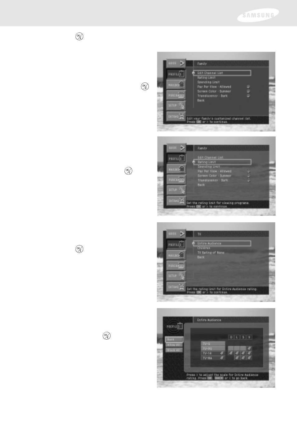 Chapter 5: user profiles | Samsung SIR-S300W User Manual | Page 83 / 126