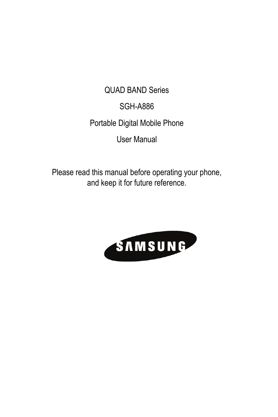 Samsung A886 User Manual | 208 pages