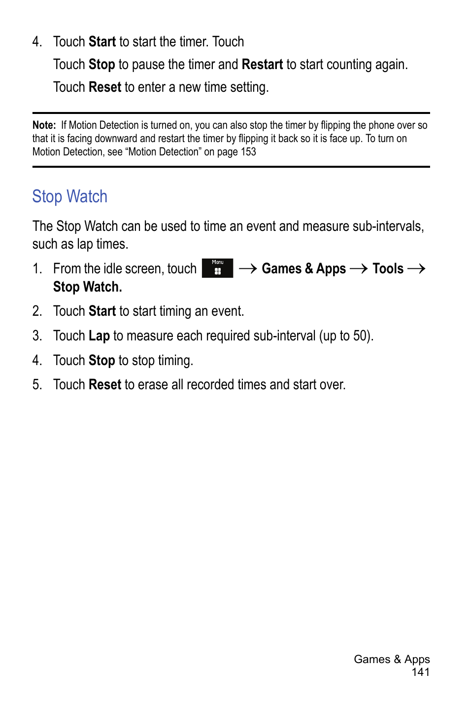 Stop watch | Samsung A886 User Manual | Page 147 / 208