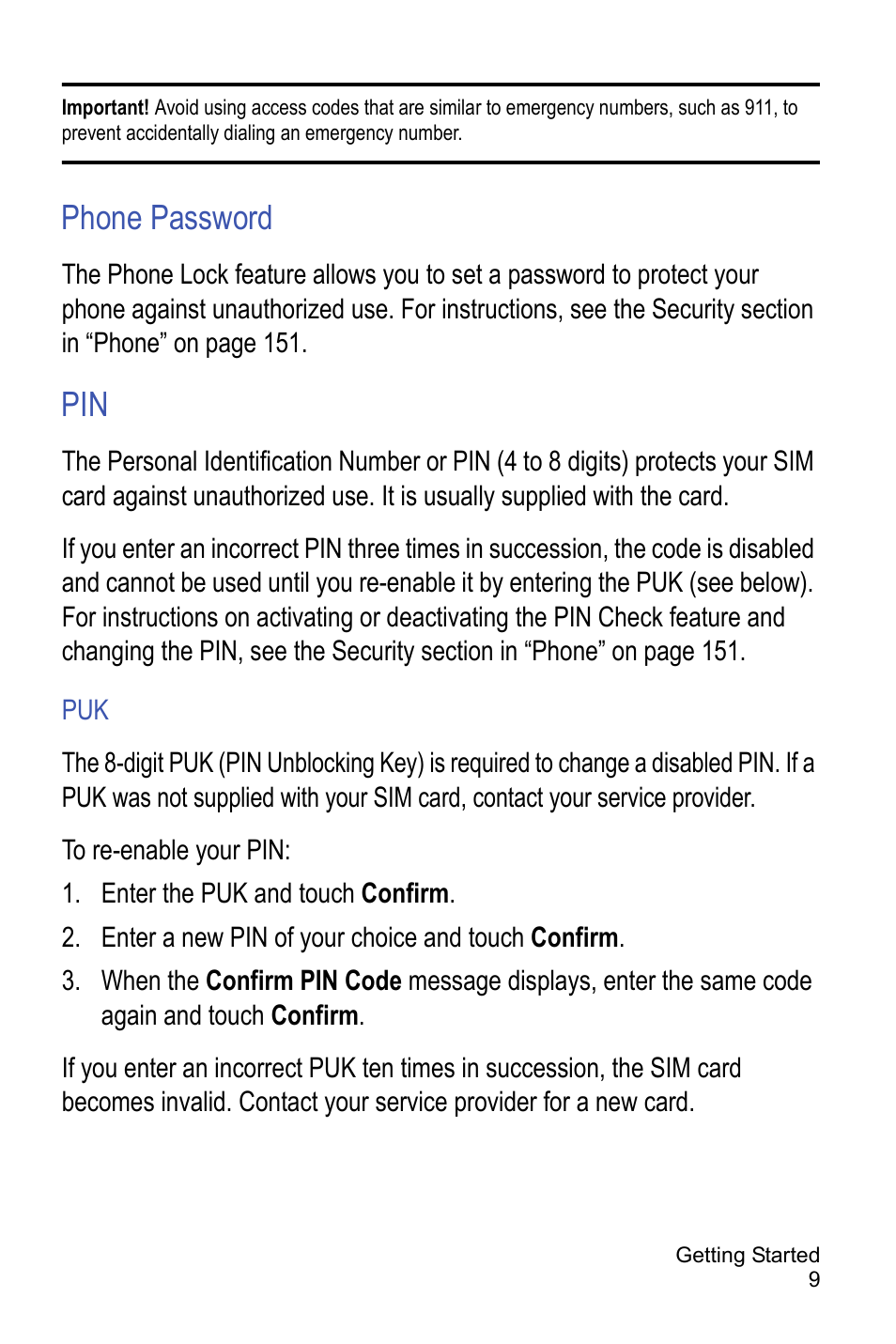 Phone password | Samsung A886 User Manual | Page 15 / 208