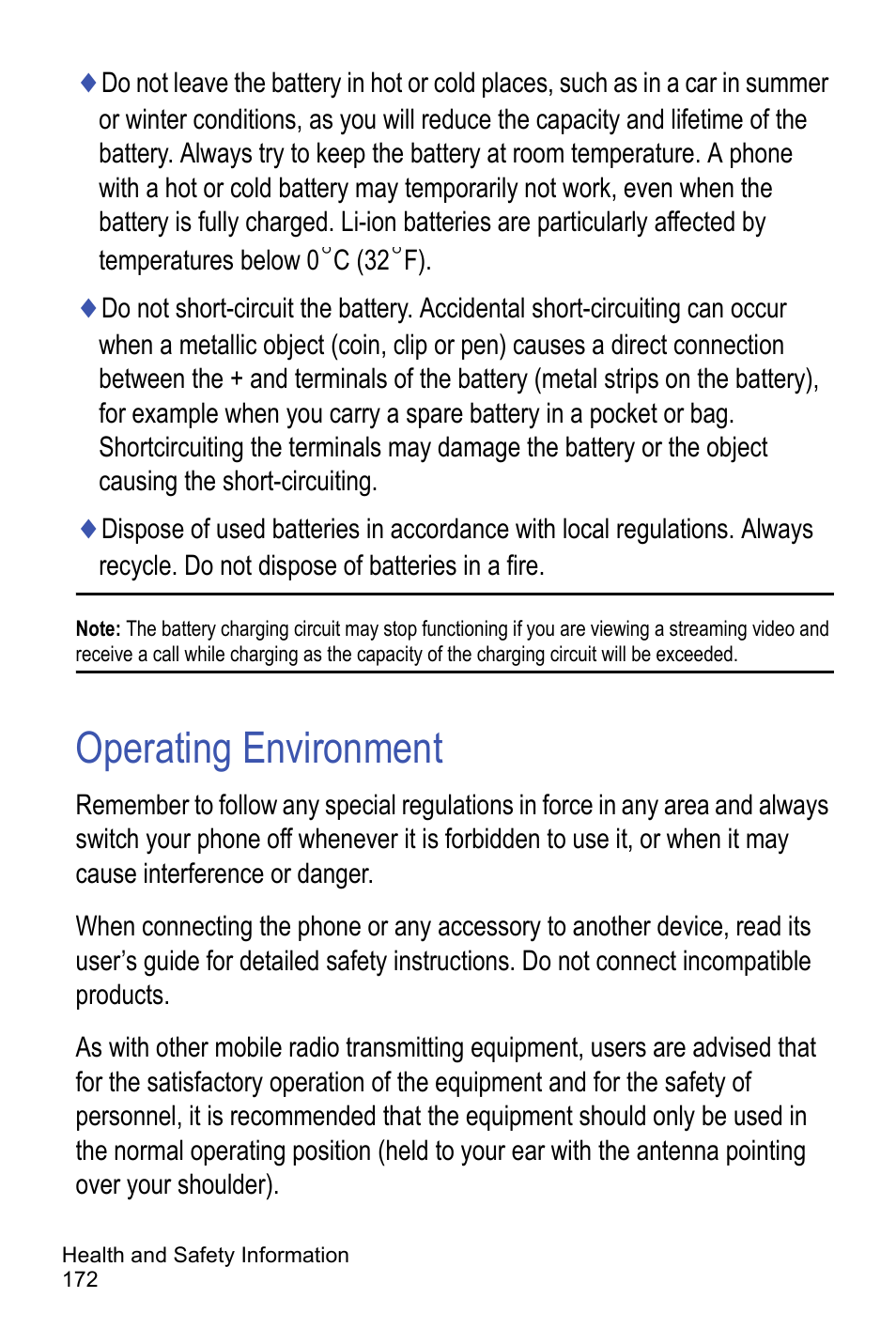 Operating environment | Samsung A886 User Manual | Page 178 / 208