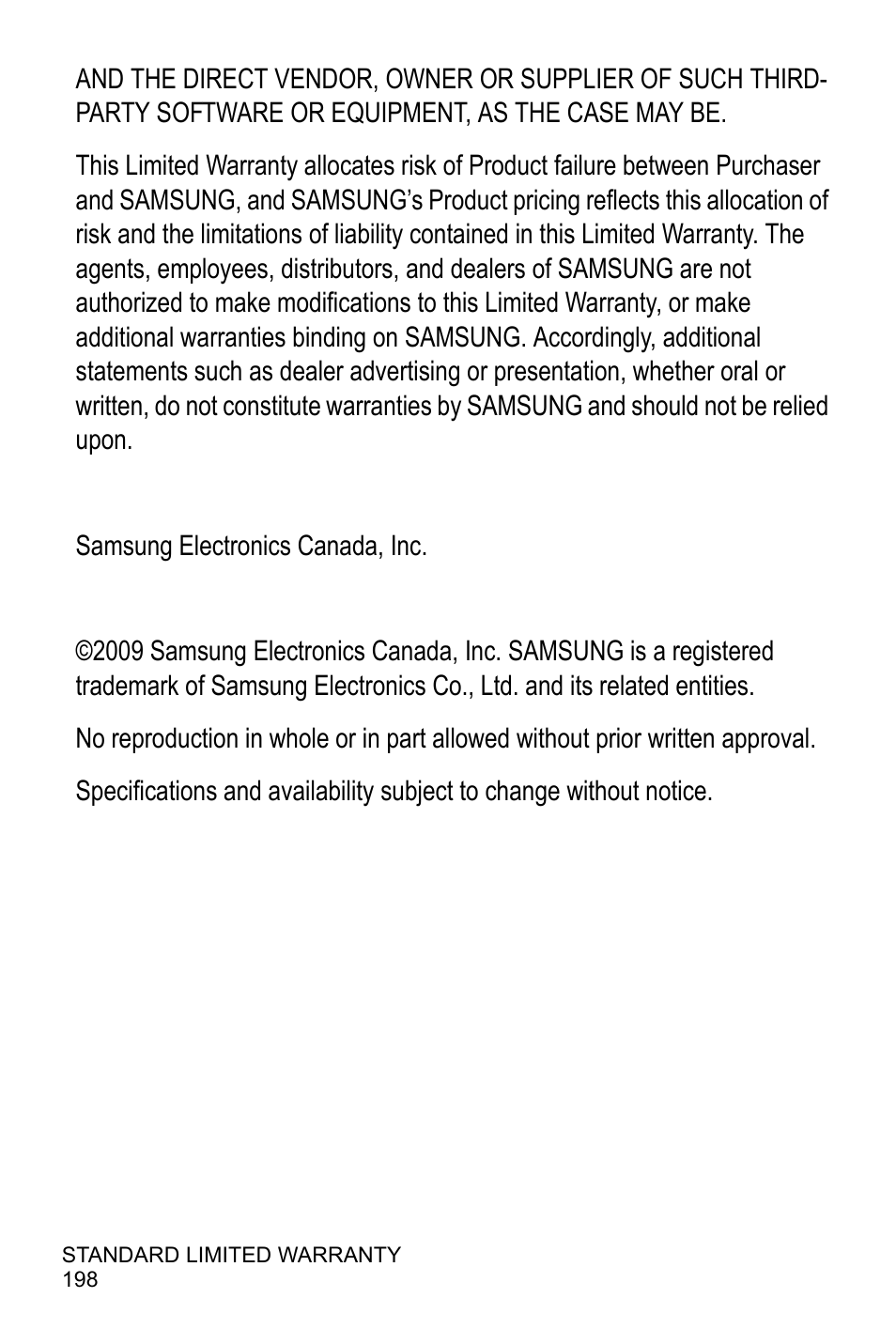Samsung A886 User Manual | Page 204 / 208