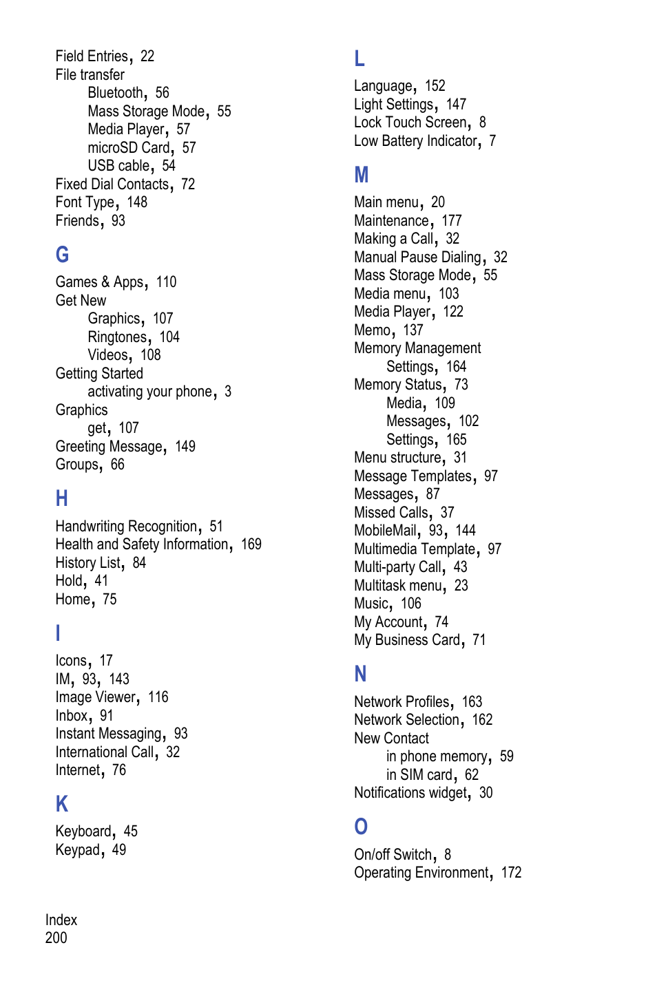 Samsung A886 User Manual | Page 206 / 208