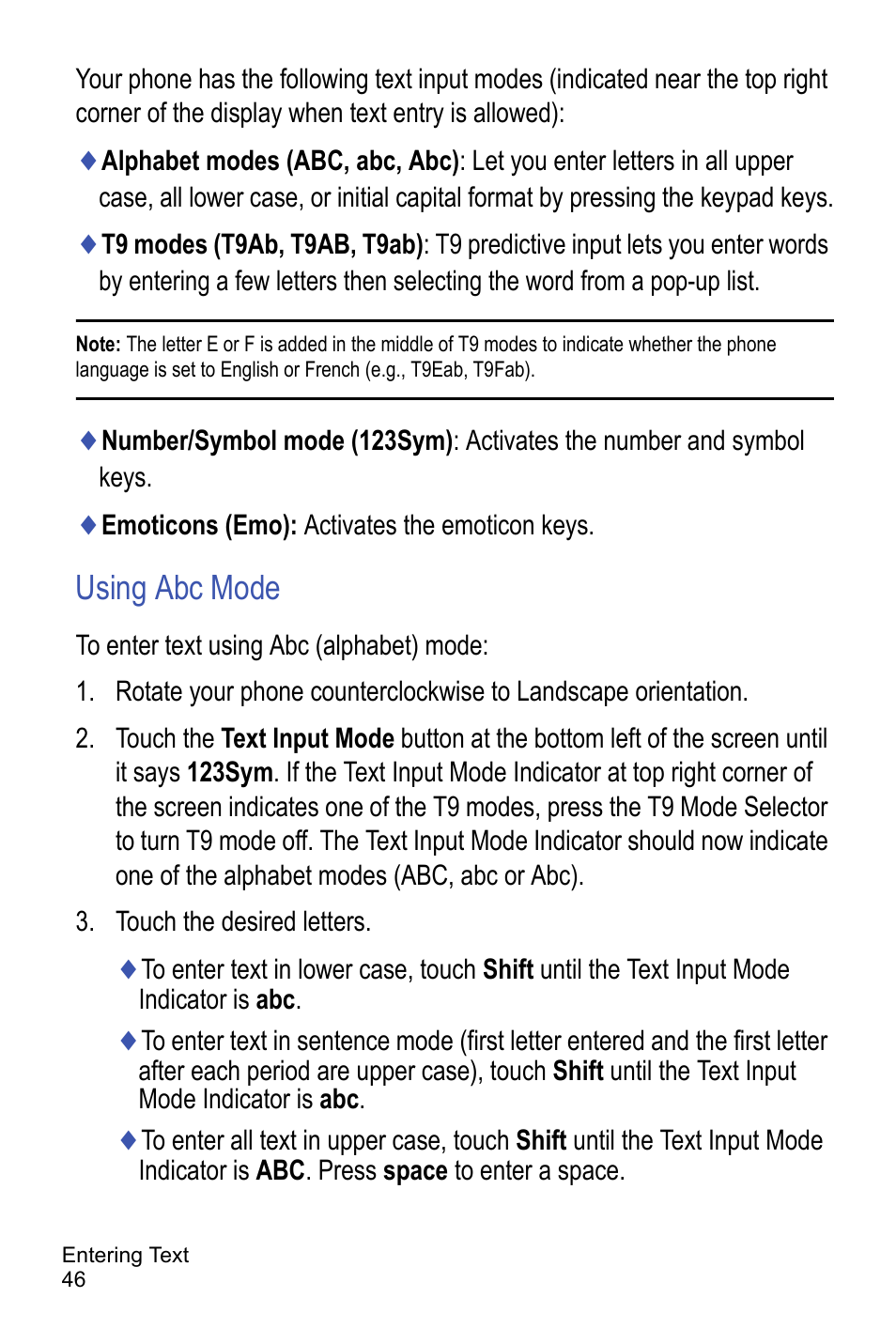 Using abc mode | Samsung A886 User Manual | Page 52 / 208