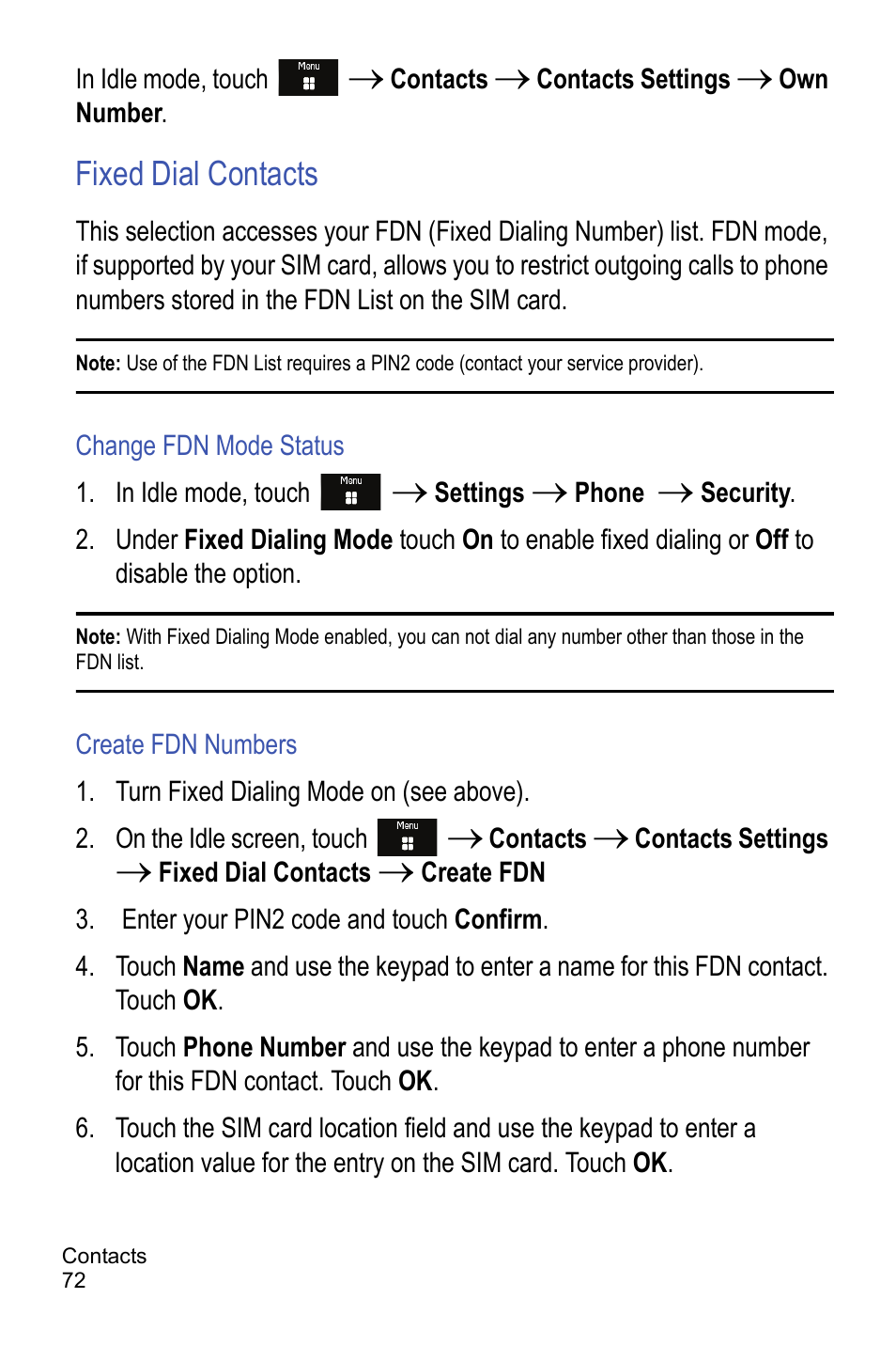 Fixed dial contacts | Samsung A886 User Manual | Page 78 / 208