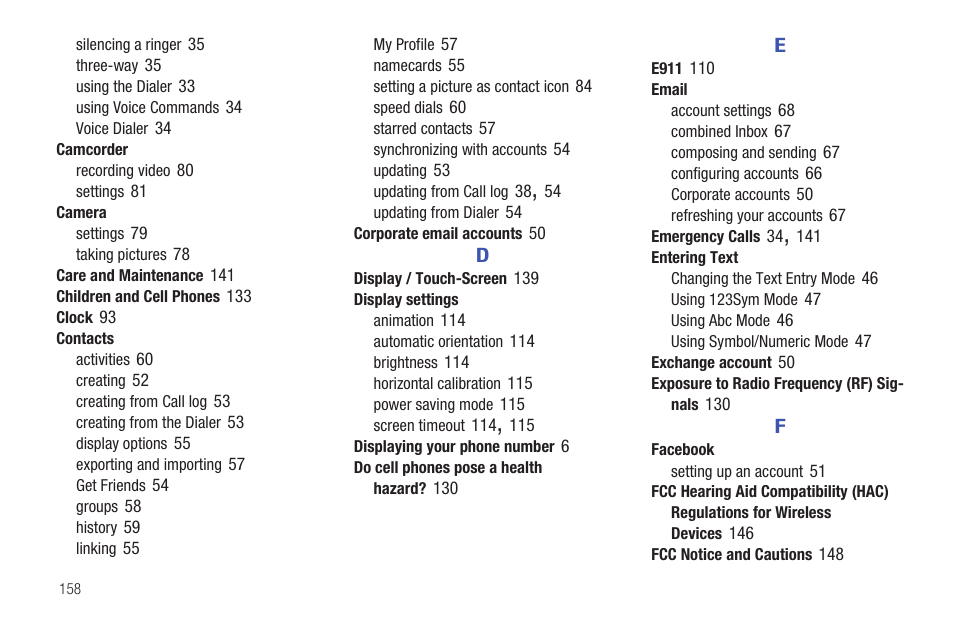 Samsung GALAXY INDULGE GH68-32785A User Manual | Page 162 / 167