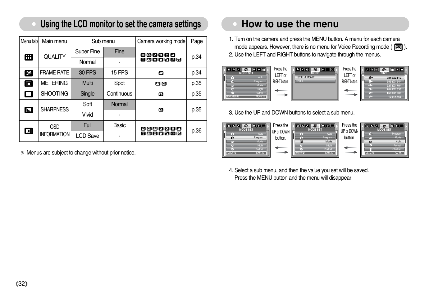 Ŝ32ş | Samsung Digimax L60 User Manual | Page 33 / 78