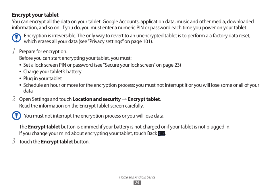 Samsung GT-P7100 User Manual | Page 24 / 108