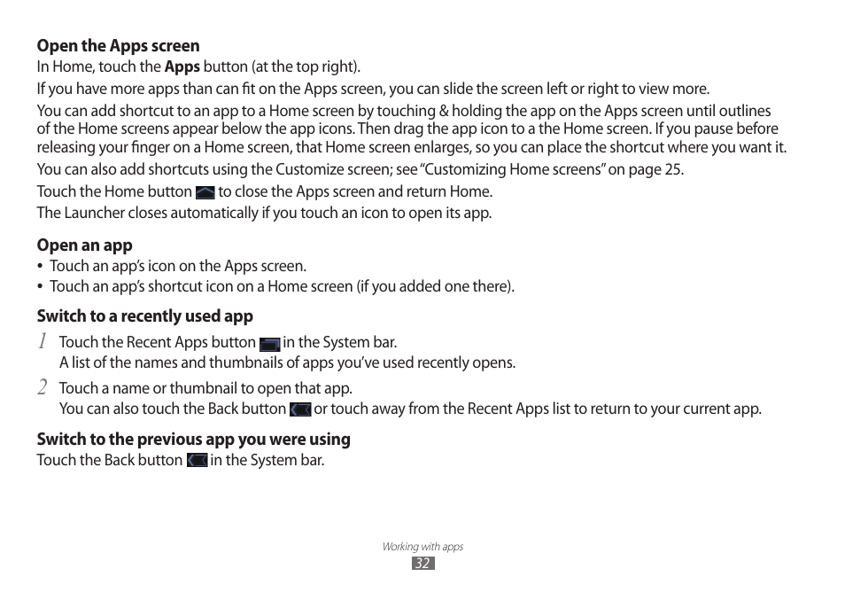 Samsung GT-P7100 User Manual | Page 32 / 108