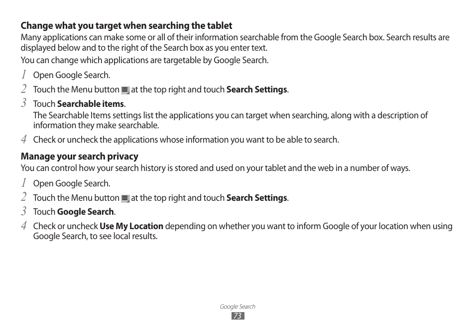 Samsung GT-P7100 User Manual | Page 73 / 108