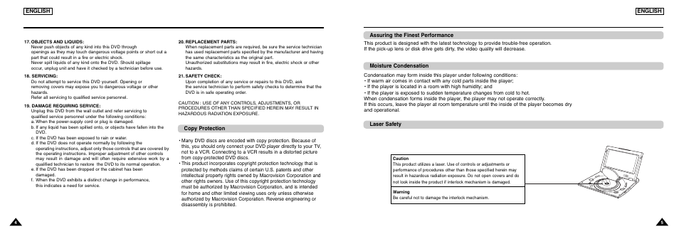 Safety information, Notices and safety instructions | Samsung DVD-L300 User Manual | Page 3 / 33
