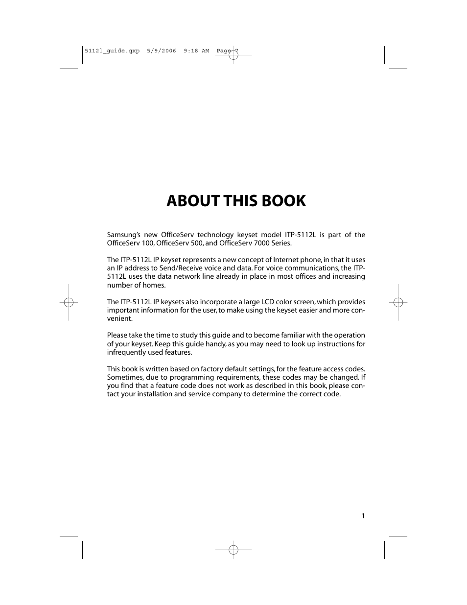 About this book | Samsung ITP-5112L User Manual | Page 8 / 98