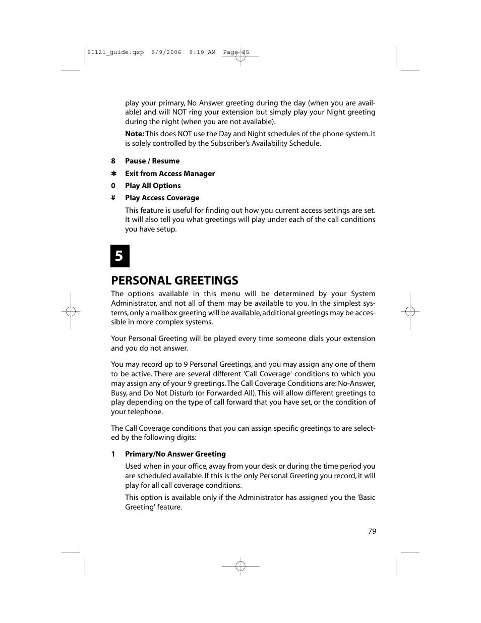 Personal greetings | Samsung ITP-5112L User Manual | Page 86 / 98