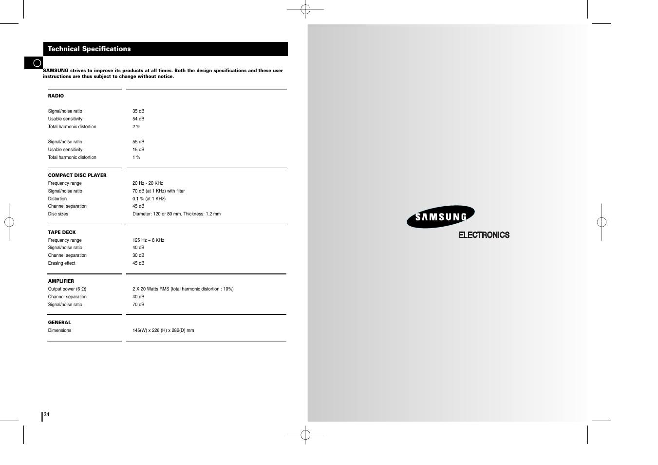 Samsung MM-T6 User Manual | Page 13 / 13