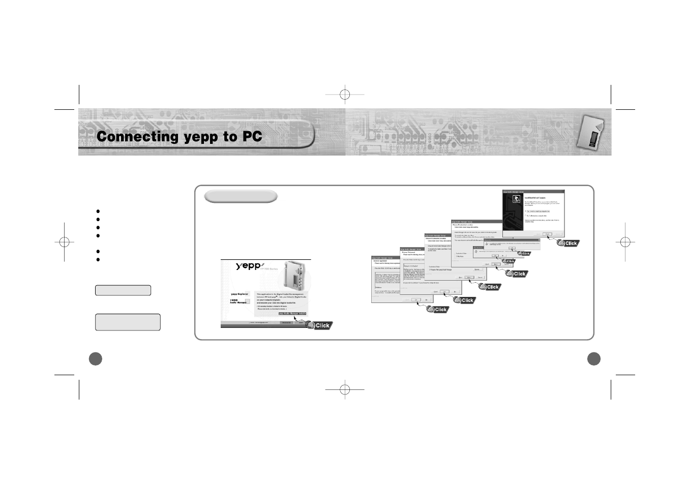 Connecting yepp to pc | Samsung YP-700 User Manual | Page 20 / 44