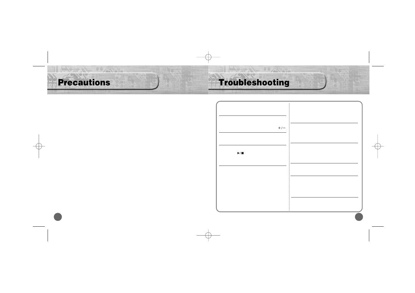 Precautions, Troubleshooting | Samsung YP-700 User Manual | Page 39 / 44
